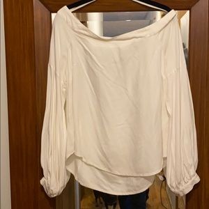 Anthropologie White Off-the Shoulder Top